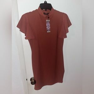 Flutter sleeve mini dress
